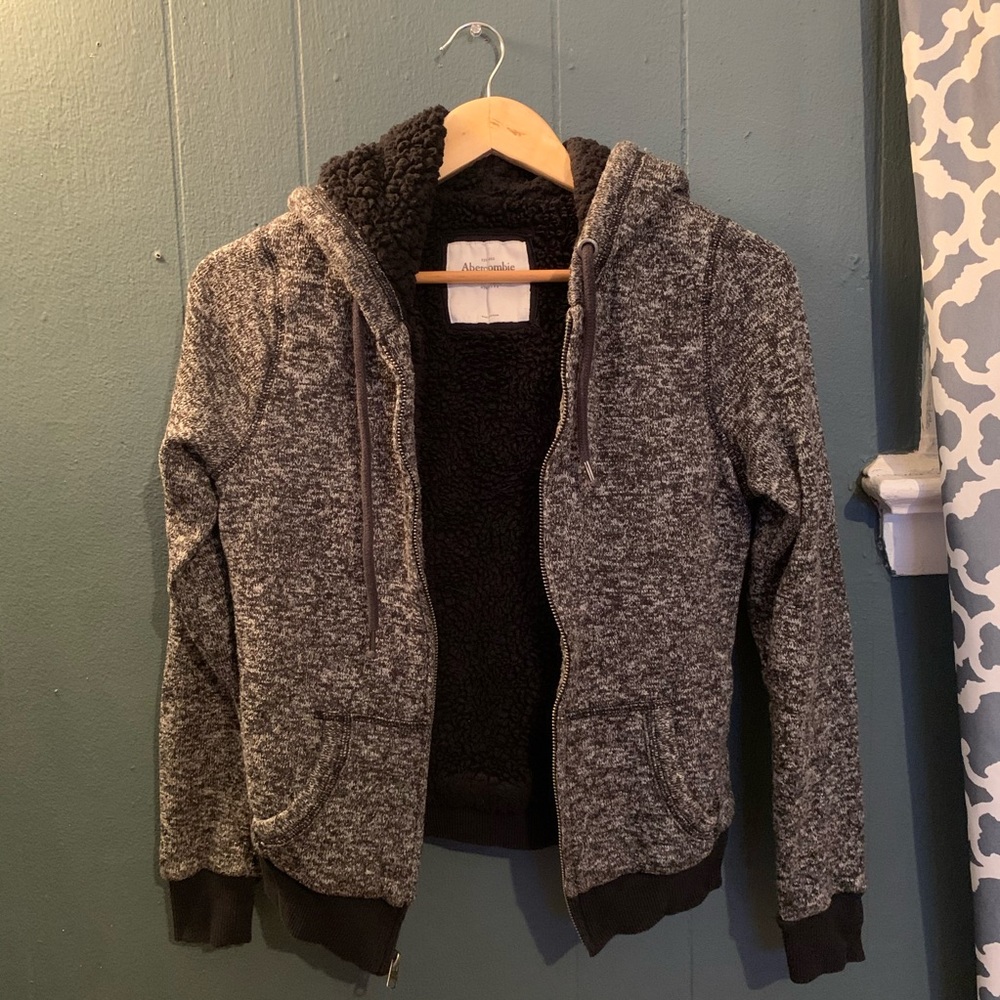 💕Ships FREE@$18//Sherpa lined A&F Jacket